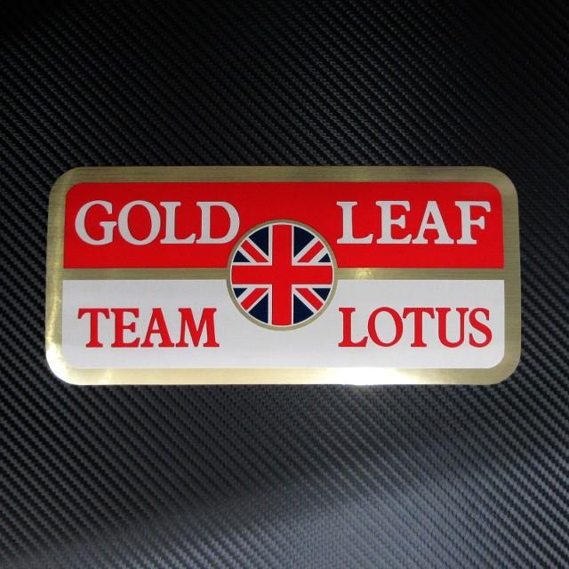 チームロータス GOLD LEAF TEAM LOTUS 中サイズ アルミデカール : AC 