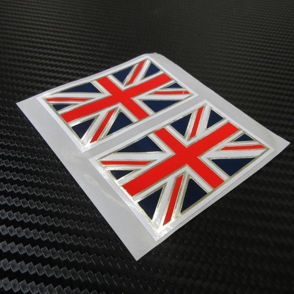 Union Jack ユニオンジャック ステッカー 2枚セット 銀縁 73*44 : AC