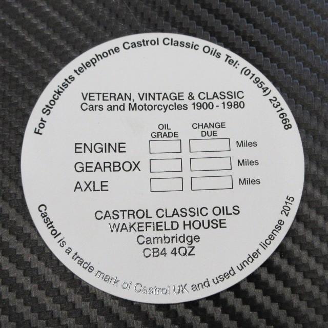 カストロール CASTROL クラシック ガラス ステッカー 内貼り : AC