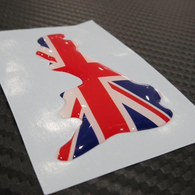 Great Britain グレートブリテン島 ユニオンジャック柄 3Dステッカー :acaj-sticker-403:AC MINDS