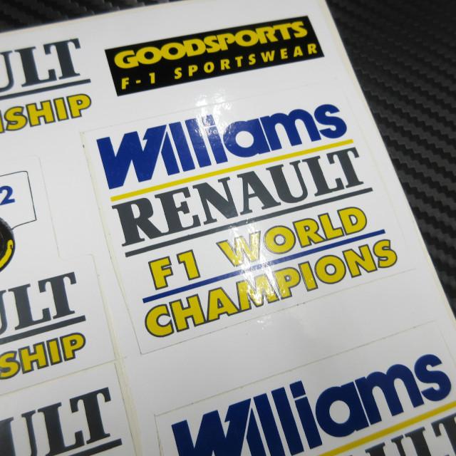 Williams RENAULT F1 World Championship 4枚1シート 外貼りステッカー : AC MINDS ...