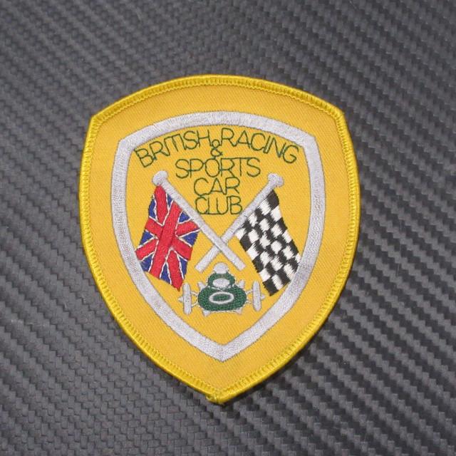 【訳あり】BRITISH RACING & SPORTS CAR CLUB クロスバッジ 108*92 ACAJthonda1022L