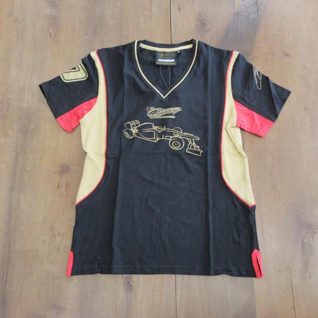 LOTUS ロータス F1 TEAM キミ ライコネン Tシャツ ブラック＆ゴールド