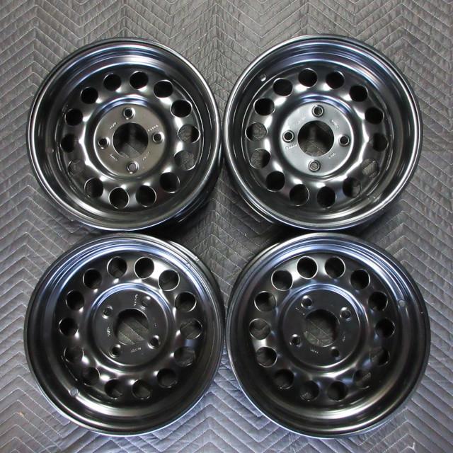13インチスチールホイール/ブリヂストンタイヤ4本セット！ ブラックスチール ホイール 4結 4本セット 新品 ／ 13インチ5.5J