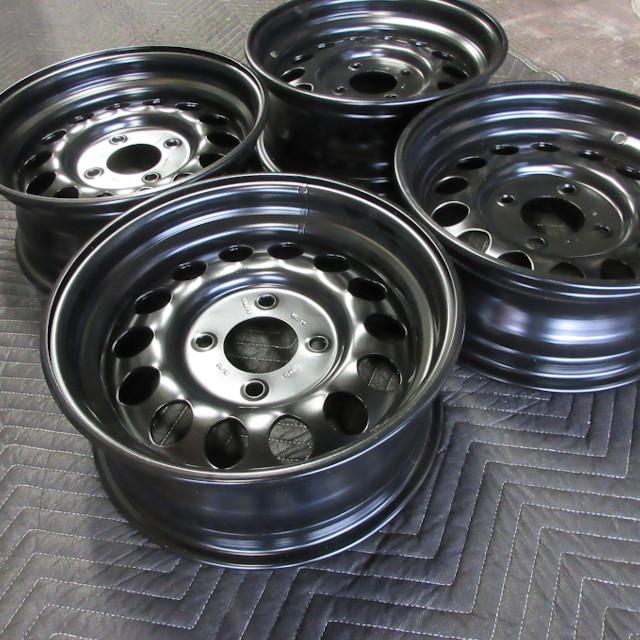 ブラックスチール ホイール 4結 4本セット 新品 ／ 13インチ5.5J