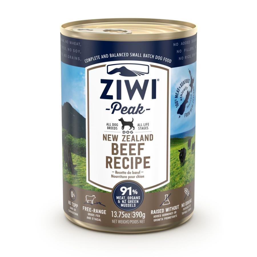 ジウィピーク ZIWI Peak ウェットドッグフード ビーフレシピ390g 缶詰
