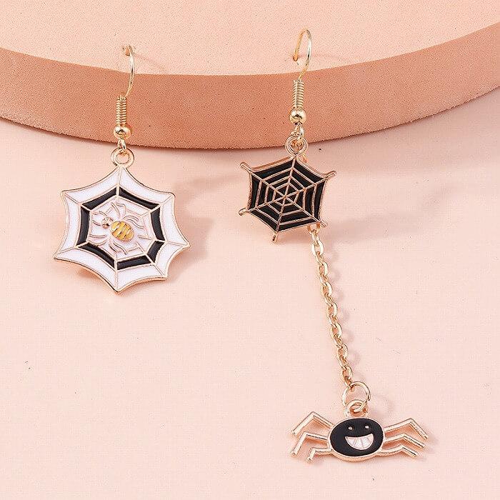ピアス クモの巣 蜘蛛 ハロウィン ハロウィンパーティー ぶら下がり 個性的 |  | 02