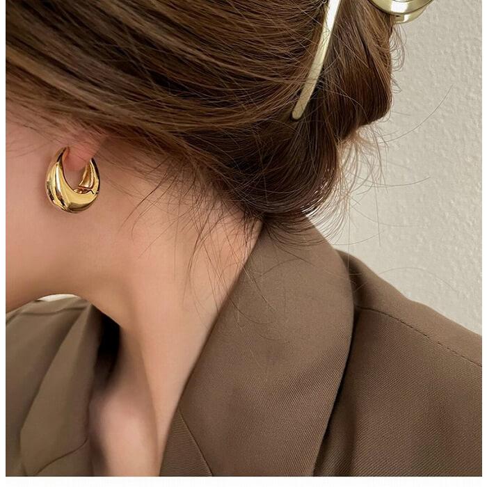 ピアス ドロップ ゴールド シルバー フープピアス ドロップピアス 両耳 |  | 02