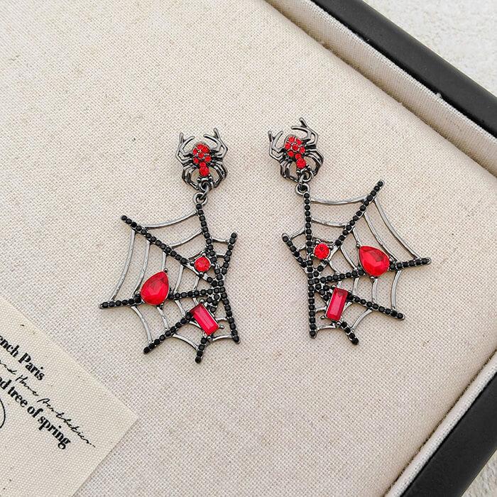 ピアス 蜘蛛の巣 ハロウィン ハロウィンパーティー ぶら下がり 個性的 |  | 02