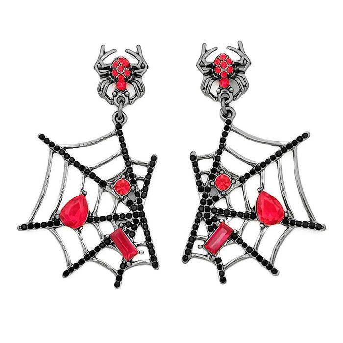 ピアス 蜘蛛の巣 ハロウィン ハロウィンパーティー ぶら下がり 個性的 |  | 05