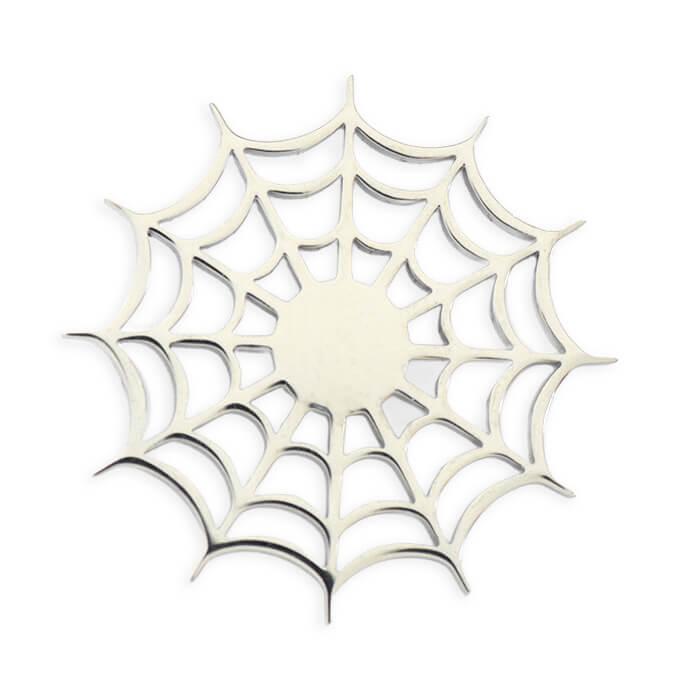 ブローチ 蜘蛛の巣 ハロウィン シルバー ゴールド ブラック ジャケット 襟 アクセサリー |  | 05