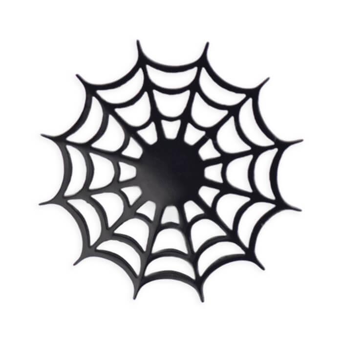 ブローチ 蜘蛛の巣 ハロウィン シルバー ゴールド ブラック ジャケット 襟 アクセサリー |  | 07