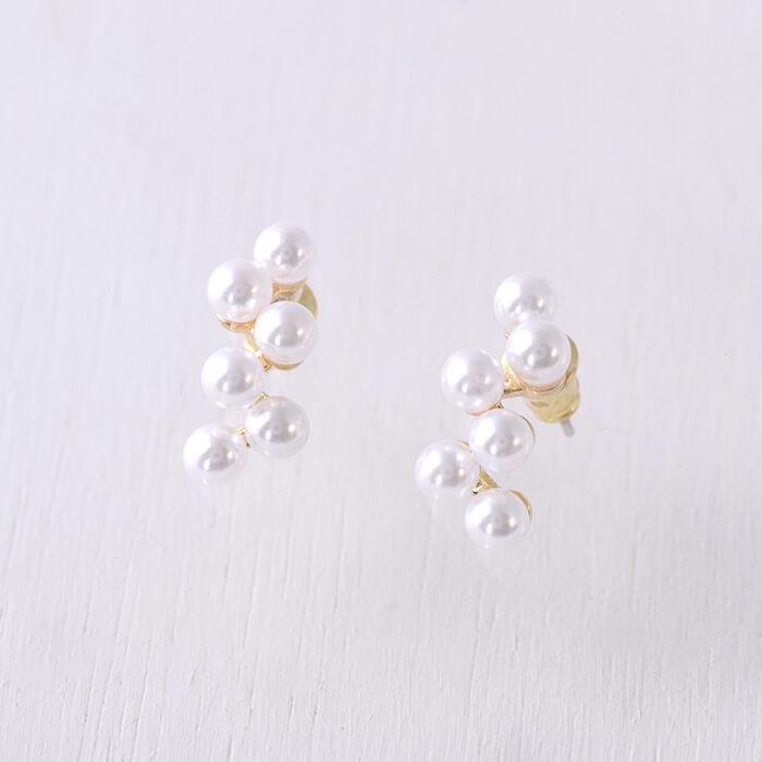 ピアス パール ゴールド ドロップ ブーケデザイン 普段使い シンプルデザイン |  | 03