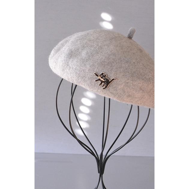 ブローチ 猫 ねこ クロネコ 黒猫 ナイフを持ったちょっとヤバいネコ