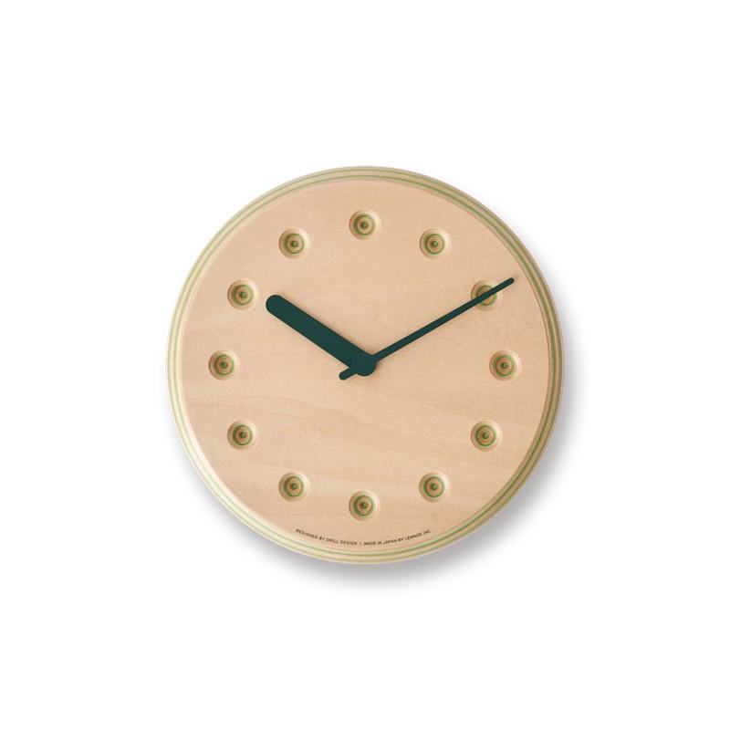 掛け時計Paper-Wood CLOCK line 　レムノス 壁掛け時計　GN【在庫がない場合２〜４週間かかる事ございます。ご希望の添えない際はキャンセル承ります】｜accaplus