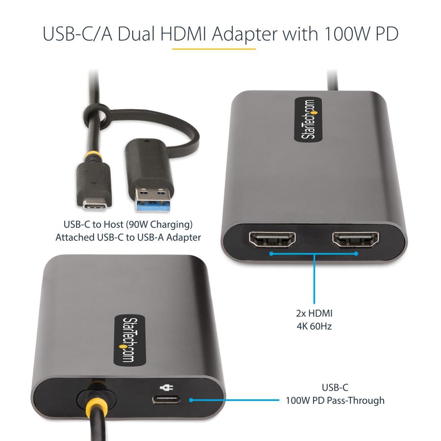 ディスプレイアダプター USB-C / USB-A 3.0 デュアルモニター