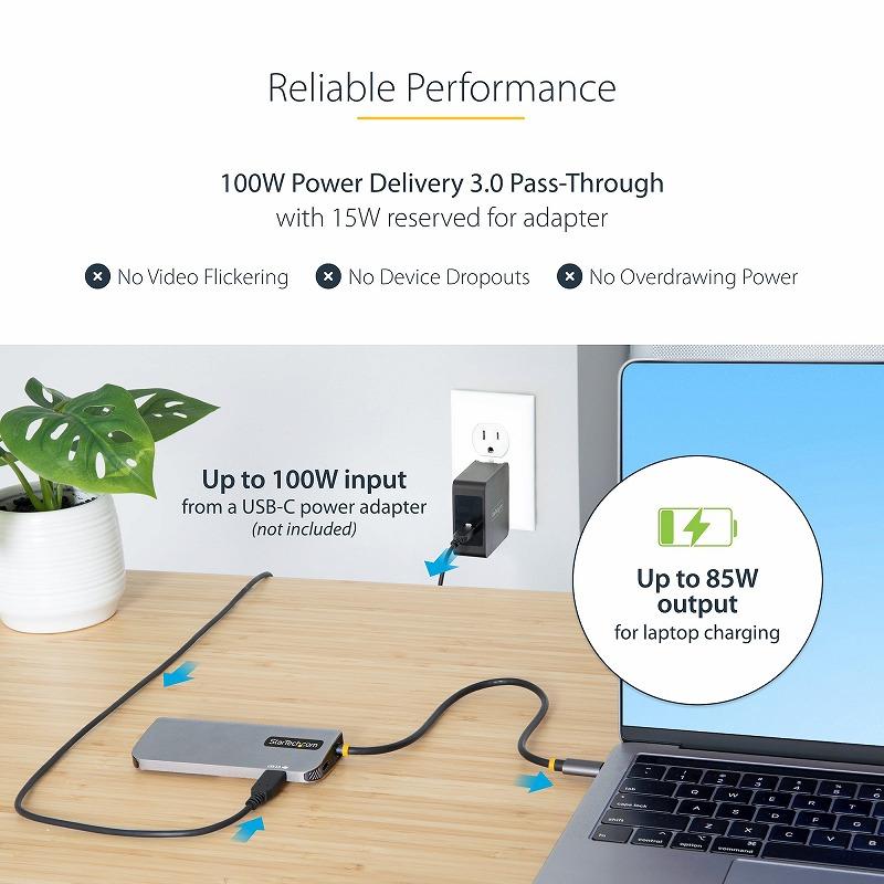 マルチポートアダプター USB Type-C 3.2 Gen1 シングルモニタ 4K60Hz