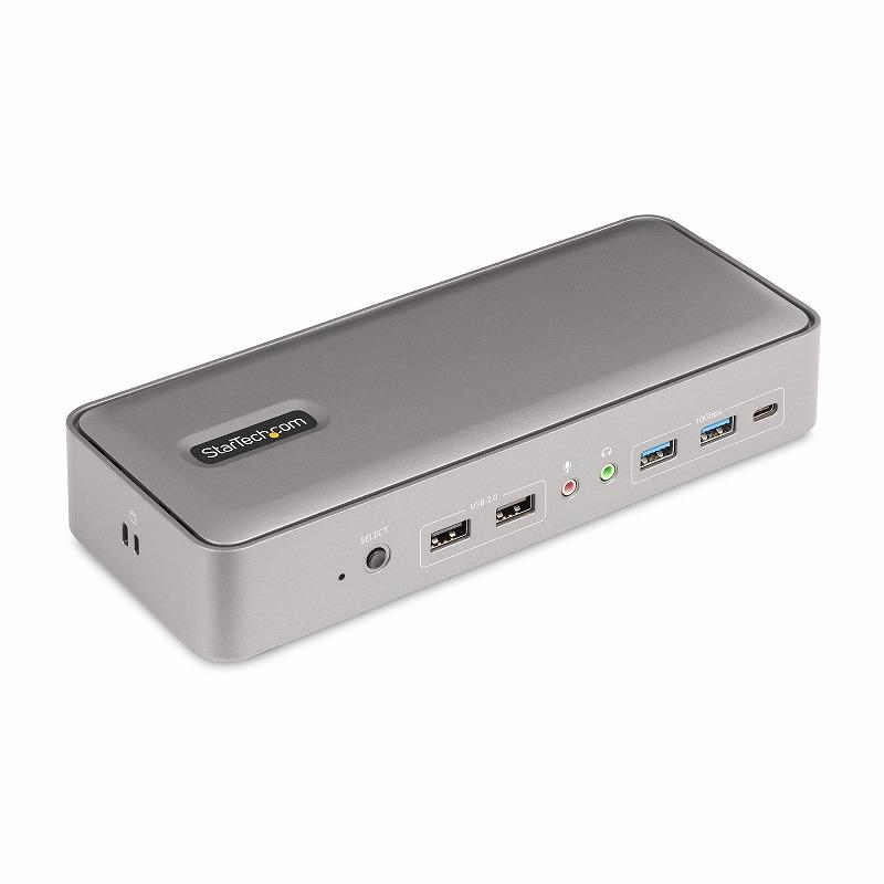 ドッキングステーション USB-C KVM機能 デュアルモニター 4K60Hz