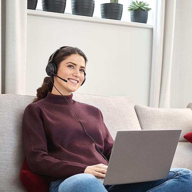 Jabra Evolve2 30 SE USB-C UC Stereo ヘッドセット 両耳 有線 マイク
