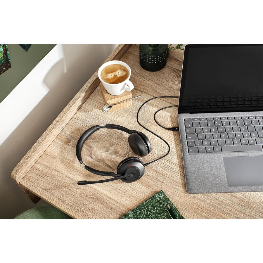Jabra Evolve2 30 SE USB-A MS Stereo ヘッドセット 両耳 有線 マイク
