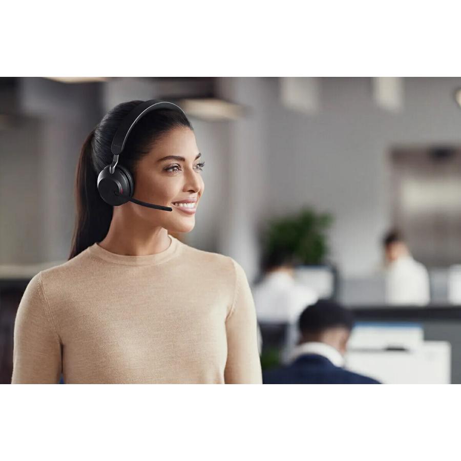 大特価放出! Jabra Evolve2 65 MS Stereo USB-A Stand Black Microsoft Teams認定 両耳ワイヤレスヘッドセット バッテリー連続稼働時間最大37時間 専用充電スタンド付き Jabra EVOLVE2 75 UC BLACK 充電スタンド付き