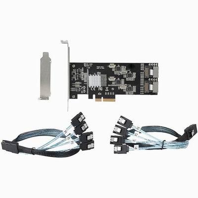 SATA 8ポート増設 PCI Expressインターフェースカード PCI-SATA変換 4x