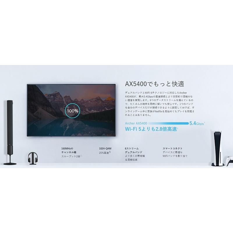 tp-link wifi ルーター AX5400 6ストリーム ギガビットデュアルバンド