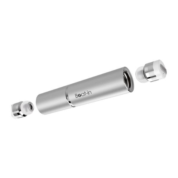 左右独立 ワイヤレス イヤホン beat-in stick ビートイン ワイヤレスイヤホン Beat-in Stick シルバー 完全独立 通話