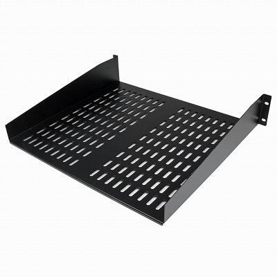 2U 奥行き16インチ ユニバーサル放熱用スリット付き固定式サーバーラック棚板 カンチレバー型 耐荷重22kg 1.6mm冷延鋼板使用 スターテック Startech_1