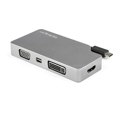 USB Type-C接続マルチディスプレイアダプタ 4K 60Hz対応 スペースグレー VGA DVI HDMI mDP出力対応 スターテック Startech 3年保証｜acceljapan｜02