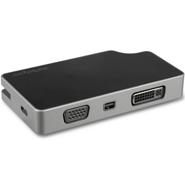 USB Type-C接続マルチディスプレイアダプタ 95W USB PD対応 4K 60Hz対応 スペースグレー VGA DVI HDMI mDP出力対応  スターテック Startech 3年保証の画像