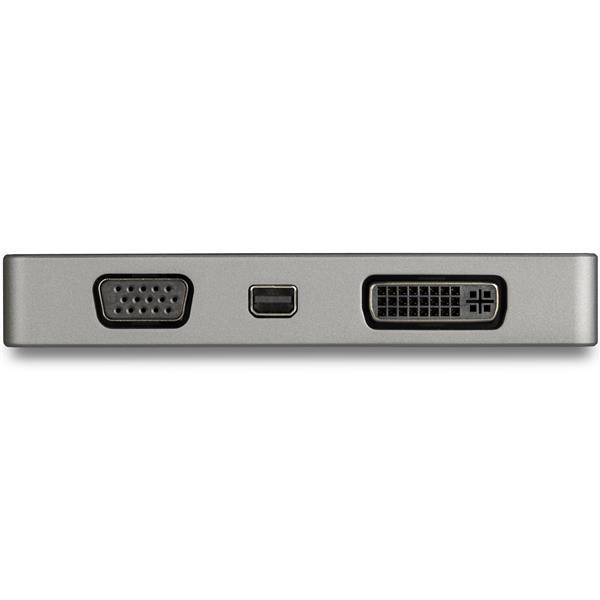 USB Type-C接続マルチディスプレイアダプタ 95W USB PD対応 4K 60Hz対応 スペースグレー VGA DVI HDMI mDP出力対応  スターテック Startech 3年保証の画像