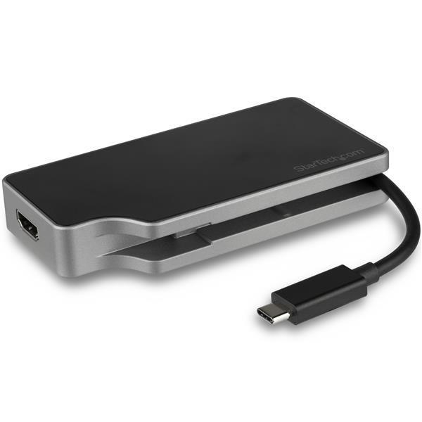 USB Type-C接続マルチディスプレイアダプタ 95W USB PD対応 4K 60Hz対応 スペースグレー VGA DVI HDMI mDP出力対応  スターテック Startech 3年保証の画像