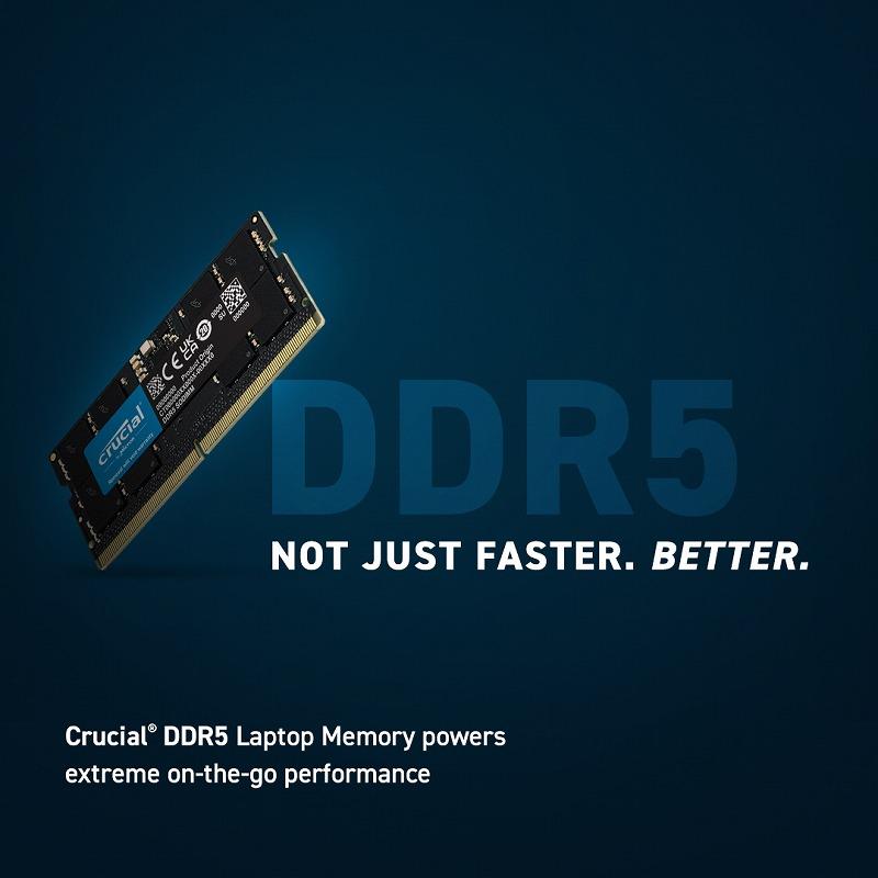 メーカー保証付き】 Crucial 24GB DDR5-5600 SODIMM CL46(16Gbit