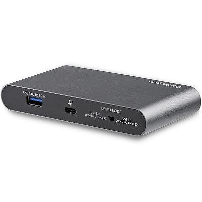 USB-C 接続マルチアダプタ 4K DispplayPort x2 Windows対応 USB-C対応デュアルDPアダプタ 2x USB-Aポート 100W PD 3.0 ギガビット有線LANポート スターテックの画像