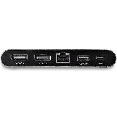 USB-C 接続マルチアダプタ 4K DispplayPort x2 Windows対応 USB-C対応デュアルDPアダプタ 2x USB-Aポート 100W PD 3.0 ギガビット有線LANポート スターテックの画像