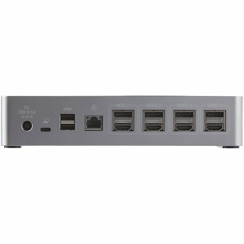 ドッキングステーション USB-C接続 4画面 4K60Hz HDMI & DisplayPort
