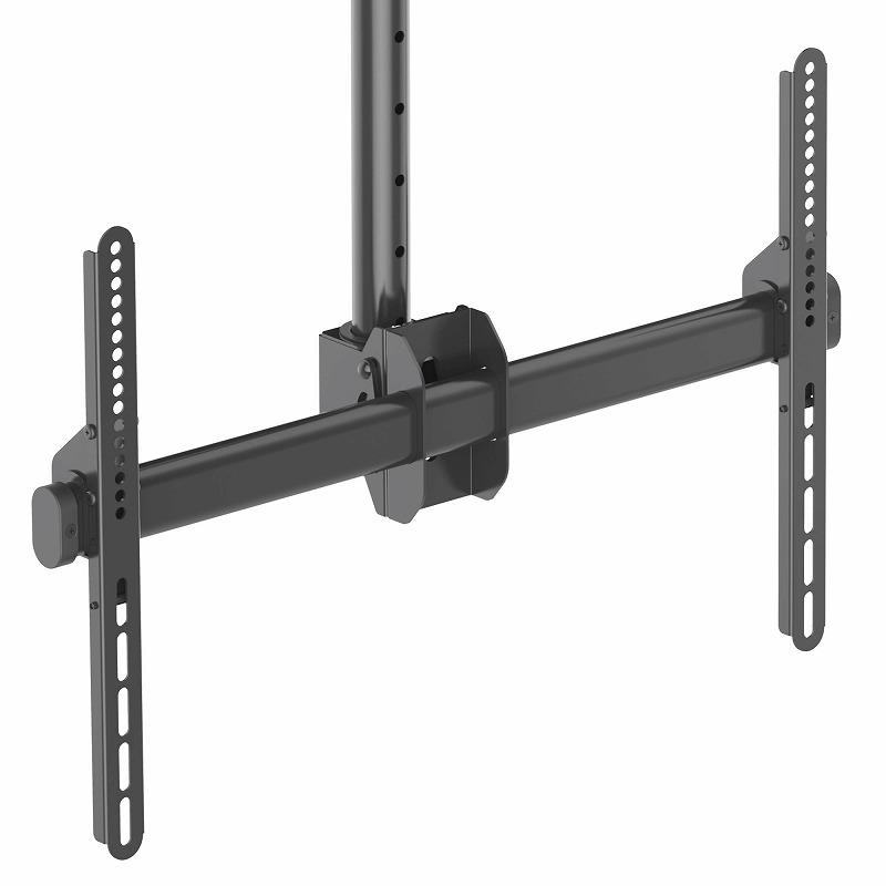 薄型液晶テレビ天吊り金具 天井からの距離を560mmから910mmに調節 32インチから75インチTVに対応できる天吊りハンガー スターテック Startechの画像