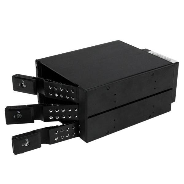 3x 3.5インチ SAS 2.0 SATA 3.0ハードディスクドライブ対応モバイルラック インナートレイ不要 ホットスワップ対応 スターテック Startech 2年保証_1