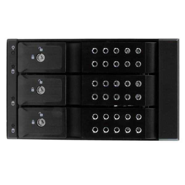 3x 3.5インチ SAS 2.0 SATA 3.0ハードディスクドライブ対応モバイルラック インナートレイ不要 ホットスワップ対応 スターテック Startech 2年保証_2
