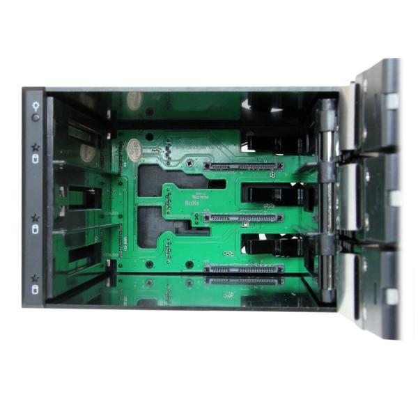3x 3.5インチ SAS 2.0 SATA 3.0ハードディスクドライブ対応モバイルラック インナートレイ不要 ホットスワップ対応 スターテック Startech 2年保証_4