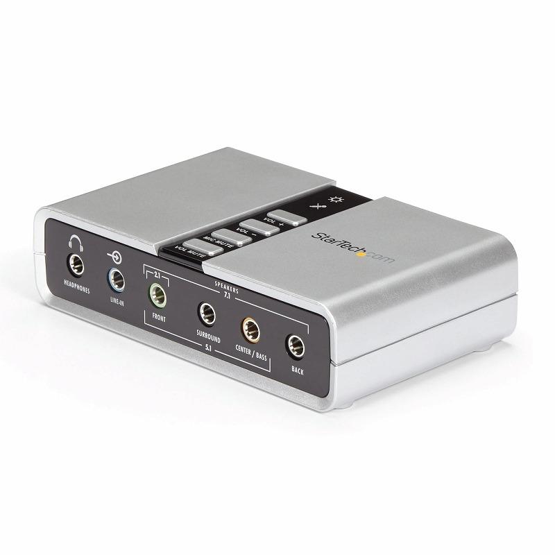 7.1ch対応USB接続外付けサウンドカード USB-DACヘッドホンアンプ  USB-光デジタルオーディオ変換アダプタ S PDI  スターテック Startech 2年保証の画像