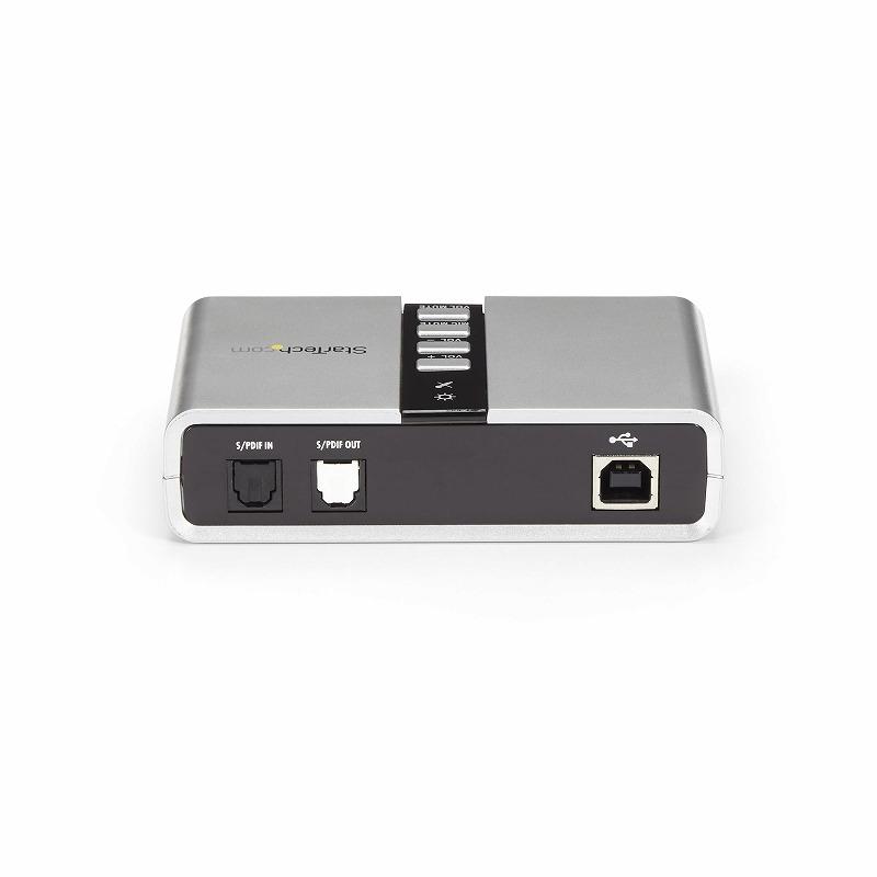 7.1ch対応USB接続外付けサウンドカード USB-DACヘッドホンアンプ  USB-光デジタルオーディオ変換アダプタ S PDI  スターテック Startech 2年保証の画像
