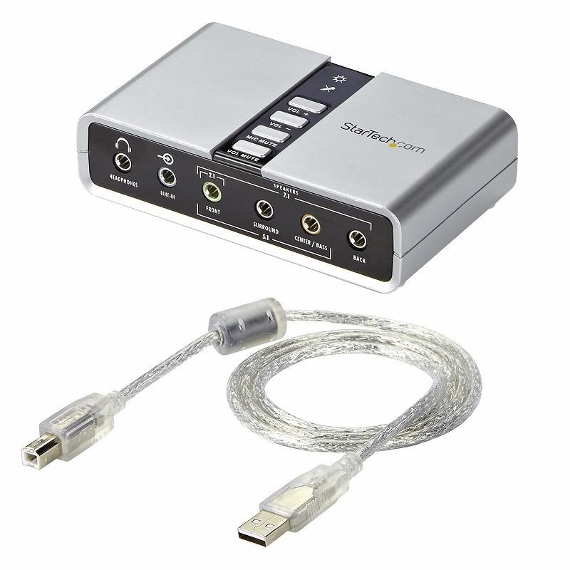 7.1ch対応USB接続外付けサウンドカード USB-DACヘッドホンアンプ  USB-光デジタルオーディオ変換アダプタ S PDI  スターテック Startech 2年保証の画像