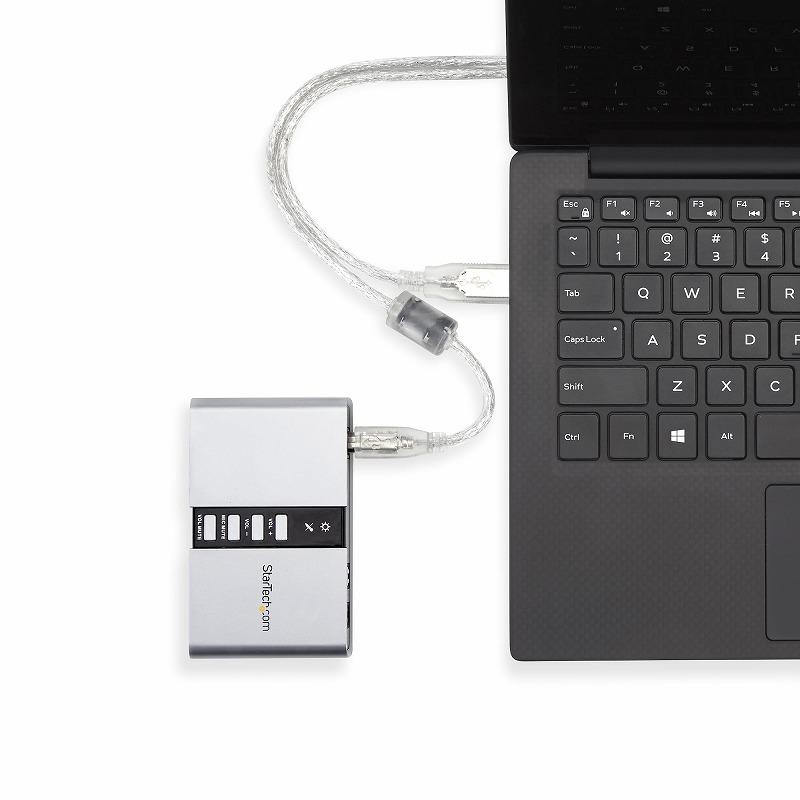 7.1ch対応USB接続外付けサウンドカード USB-DACヘッドホンアンプ  USB-光デジタルオーディオ変換アダプタ S PDI  スターテック Startech 2年保証の画像