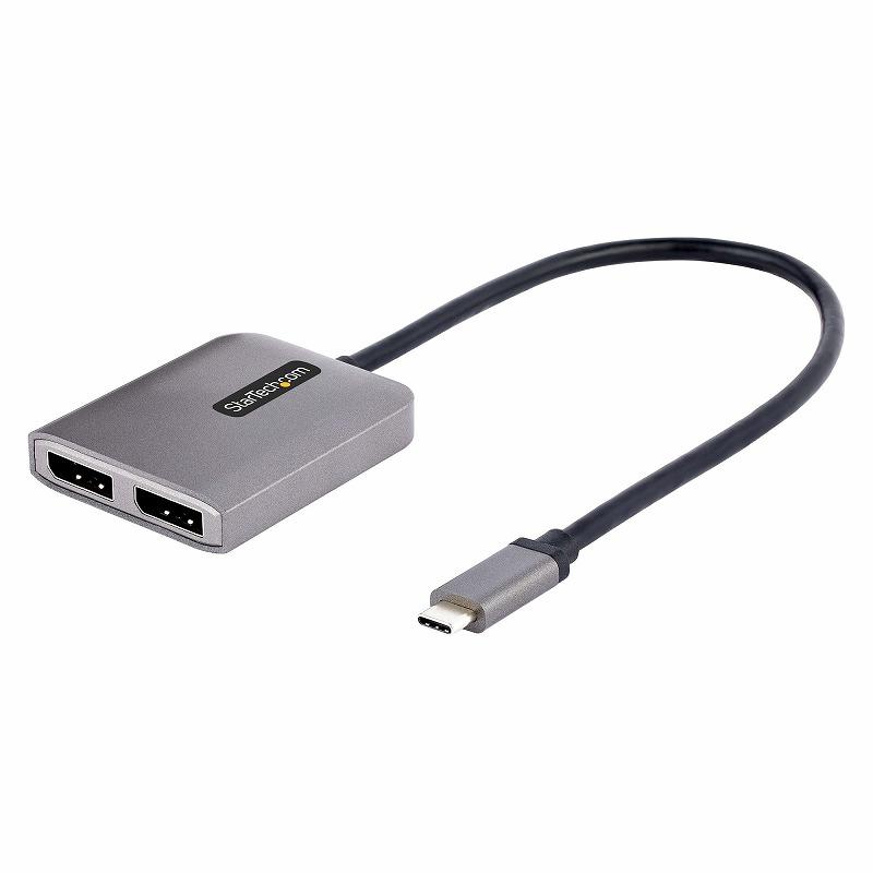 MSTハブ USB-C接続 デュアルモニター 4K60Hz DisplayPort 1.4 Altモード HDR 30cm ケーブル Windowsのみ マルチディスプレイ 分配器 スターテック_1