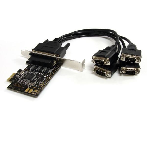 シリアル4ポート増設PCIeカード ブレークアウトケーブル付 4x RS232C Amazon | StarTech.com シリアル4ポート増設PCIeカード ブレークアウト