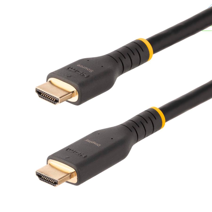 2年保証 ハイスピードHDMI 2.0ケーブル 7m アクティブ 4K60Hz イーサネット対応 高耐久性 オス-オス ブラック 長尺 UHD ディスプレイ スターテック