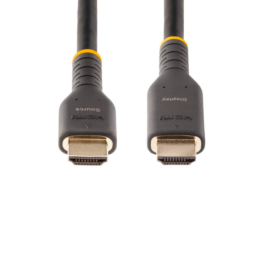 2年保証 ハイスピードHDMI 2.0ケーブル 7m アクティブ 4K60Hz イーサネット対応 高耐久性 オス-オス ブラック 長尺 UHD ディスプレイ スターテック