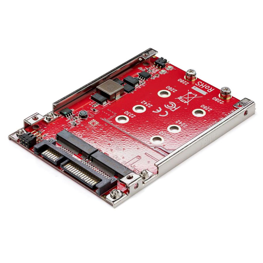 2スロットM.2 - SATA変換アダプタ 2.5インチドライブベイ対応 RAID 2x M.2 NGFF SSDアダプタ SATA 3.0(6Gbps)対応_1